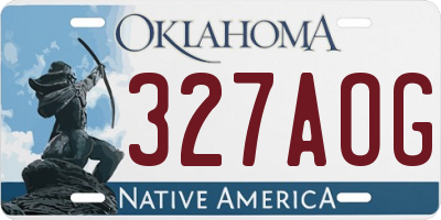OK license plate 327AOG