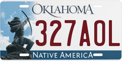 OK license plate 327AOL
