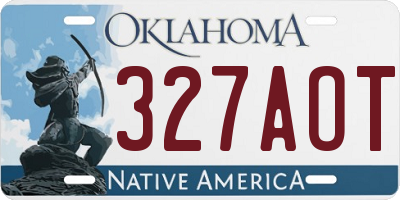 OK license plate 327AOT