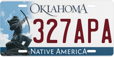 OK license plate 327APA