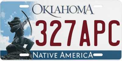OK license plate 327APC
