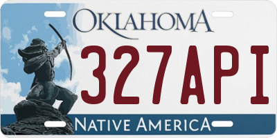 OK license plate 327API