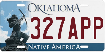 OK license plate 327APP
