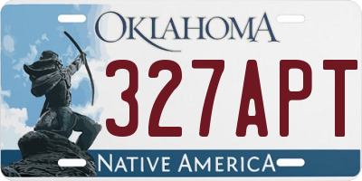 OK license plate 327APT
