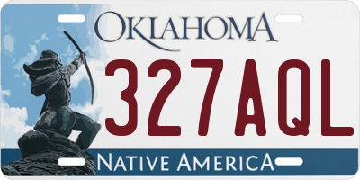 OK license plate 327AQL