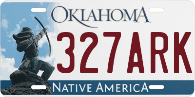 OK license plate 327ARK