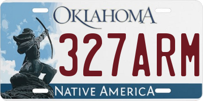 OK license plate 327ARM