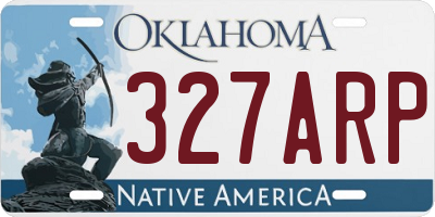 OK license plate 327ARP