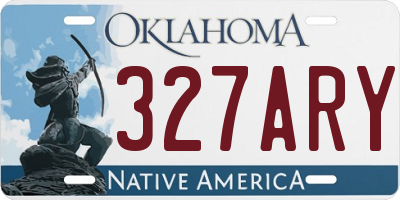 OK license plate 327ARY