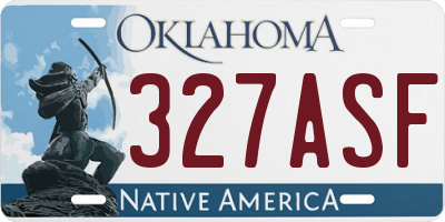 OK license plate 327ASF