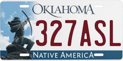 OK license plate 327ASL