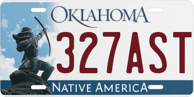 OK license plate 327AST