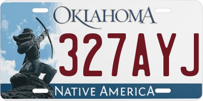 OK license plate 327AYJ