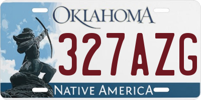 OK license plate 327AZG