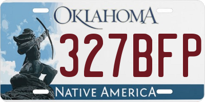 OK license plate 327BFP