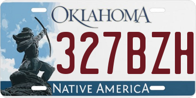 OK license plate 327BZH