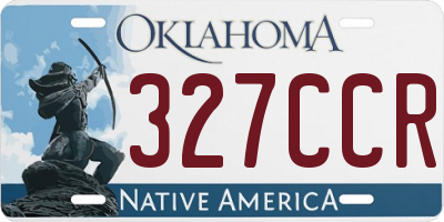 OK license plate 327CCR