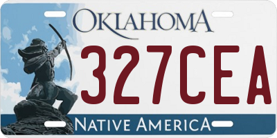 OK license plate 327CEA