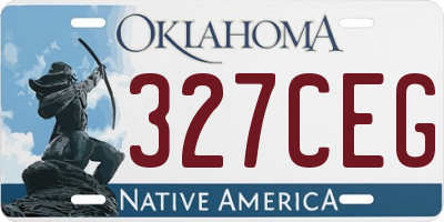 OK license plate 327CEG