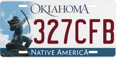 OK license plate 327CFB