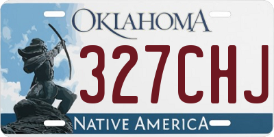 OK license plate 327CHJ
