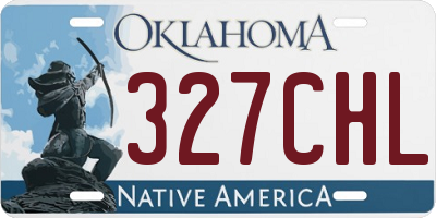 OK license plate 327CHL