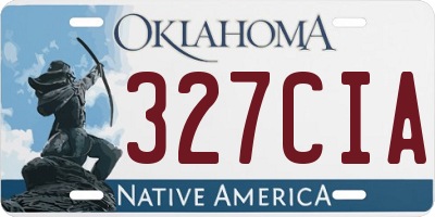 OK license plate 327CIA