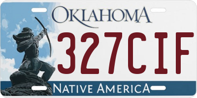 OK license plate 327CIF