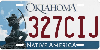 OK license plate 327CIJ
