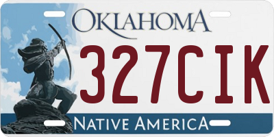 OK license plate 327CIK