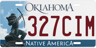 OK license plate 327CIM