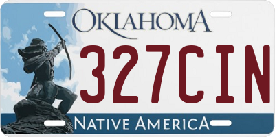 OK license plate 327CIN