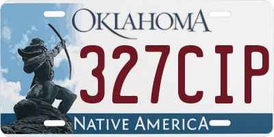 OK license plate 327CIP
