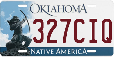 OK license plate 327CIQ