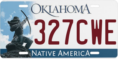 OK license plate 327CWE