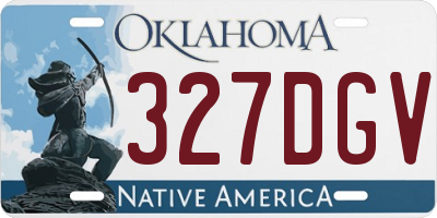 OK license plate 327DGV