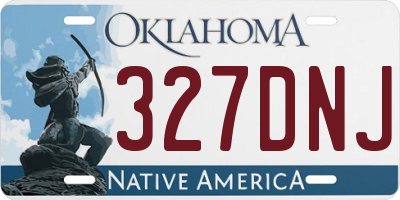 OK license plate 327DNJ