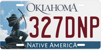 OK license plate 327DNP