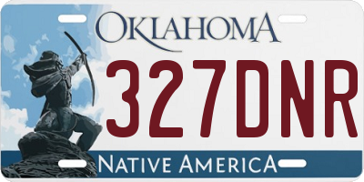 OK license plate 327DNR
