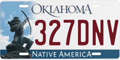 OK license plate 327DNV