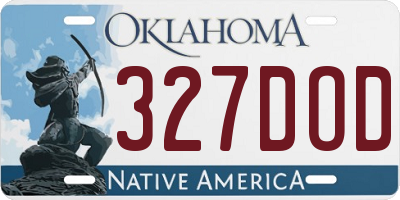 OK license plate 327DOD