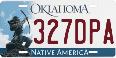 OK license plate 327DPA