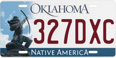 OK license plate 327DXC