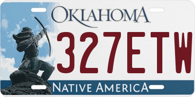 OK license plate 327ETW
