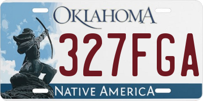 OK license plate 327FGA