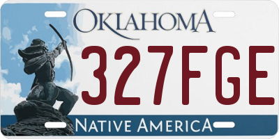 OK license plate 327FGE