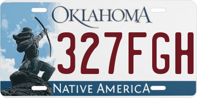 OK license plate 327FGH