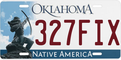 OK license plate 327FIX
