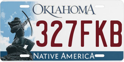 OK license plate 327FKB