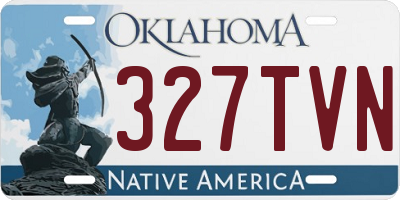 OK license plate 327TVN